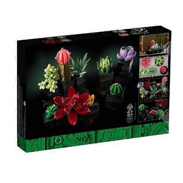 Konstgjord Växtbyggset med Blommor, Heminredningspresent för Vuxna, Botanisk Kollektion (FMY) fleshiness