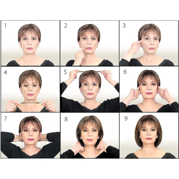 Øjeblikkelige usynlige ansigtsklistermærker, nakke- og øjenløft, 40 stykker refill-tape, V-formet tape, usynlig, tynd, makeup-ansigtsløftende værktøj til ansigt (FMY)