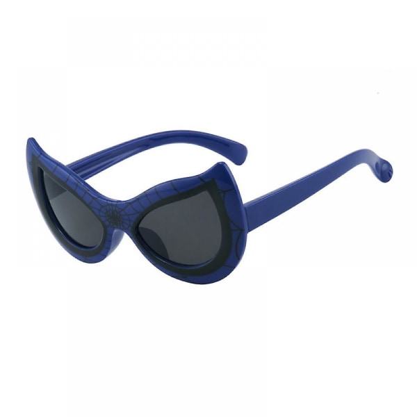 Mørkeblå Framebarnesolbriller UV-beskyttelse Little Boy Personlighet Solbriller Spiderman gutter og jenter Mote tegneserie solskjermbriller (FMY)