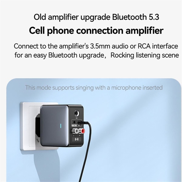 3-i-1 trådløs Bluetooth-mottaker-senderstøtte Qc3.0-hurtiglading for TV-hodetelefoner med mikrofon (FMY)