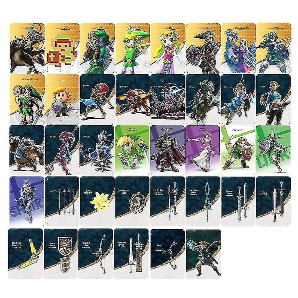 38 st/set Nfc Amiibo-kort för The Legend of Zelda Breath of the Wild Tears of the Kingdom Koppling Kort (FMY)