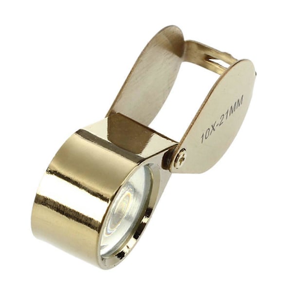 10x Forstørrelsesglas Smykkeforstørrelsesglas Juvelerøje Foldbar Smykke Loop Loupe (Guld)  (FMY) Golden