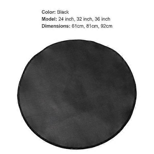 24/32/36 tommer Bålpanne Matte Rund Varmebestandig Bærbar Brannsikker Gulvbeskyttelsesmatte for Grill (FMY) 24Inch