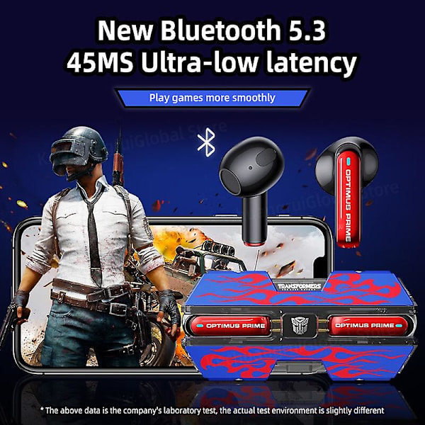 Transformers TFT01 Langattomat Bluetooth 5.3 Kuulokkeet Pelaamiseen Korvanapit Alhainen Viive Pelaaja Kuulokemikrofoni TWS Melunvaimennus Kuulokkeet Uudet  (FMY) Blue