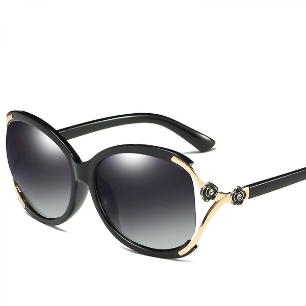 Overdimensjonerte metall UV-beskyttende kvadratiske solbriller for kvinner. Glamgaver for kvinner, 60 mm (FMY)