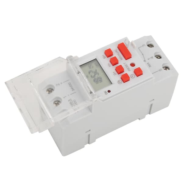 Tidsbryter, DC 24V 30A Ukentlig 12/24 timer Tidsbryter LCD På Av Kontroll Programmerbart Tidsrelé (FMY)