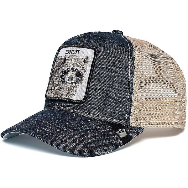 Goorin Bros. Trucker Hat Herr - Mesh Baseball Snapback Cap - The Farm (FMY) Raccoon Wash Blue