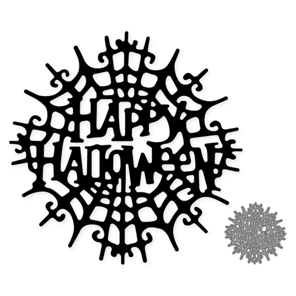 Happy Halloween Metal Cutting Dies Gör-det-själv-stämplar Form Form Schabloner för prägling Scrapbooking Decoration (FMY)