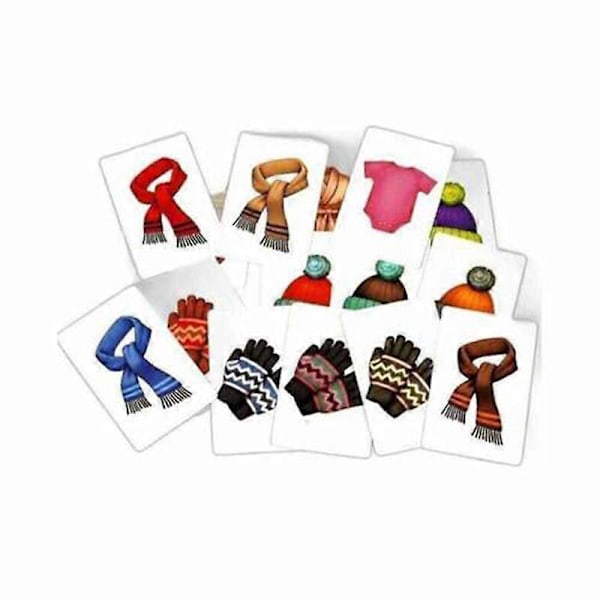 Piles Nopea Korttipeli - Interaktiivinen Perhe- ja Lasten Lautapeli, Lasten Vaatepinopeli, Opettavainen ja Kiehtova (FMY) Clothes Folding Game