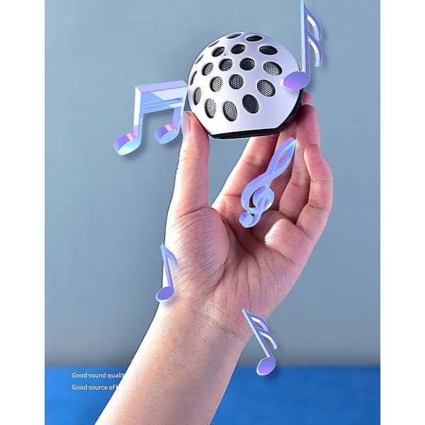 Bluetooth högtalare, Trådlös minihögtalare, Bärbar Bluetooth högtalare med HD-ljud, 4 timmars speltid, Hemma, Travelwhite (FMY)