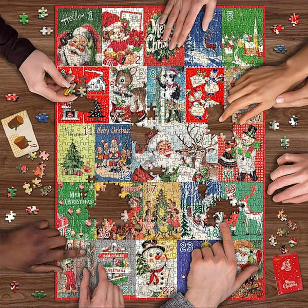 Julekalender 2024 Julepuslespil til Voksne Jule Nedtællingskalender Puslespil Puslespil, 24 Dages Julekalender Vi  (FMY) D
