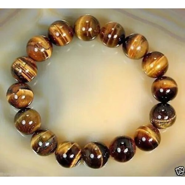8mm Luonnonkivi Tiikerinsilmä Buddha Rannekoru Ruskea Tiikerinsilmä Helmirannekoru Miehille Naisille Jooga Parantava Rannekoru Korut (FMY) 8mm beads