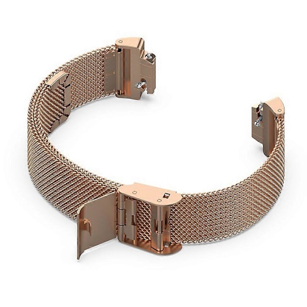 For Fitbit Inspire 3 Rustfritt Stål Finmasket Rem Erstatning Smart Klokkereim med Spenne (FMY) Multicolor Rose Gold