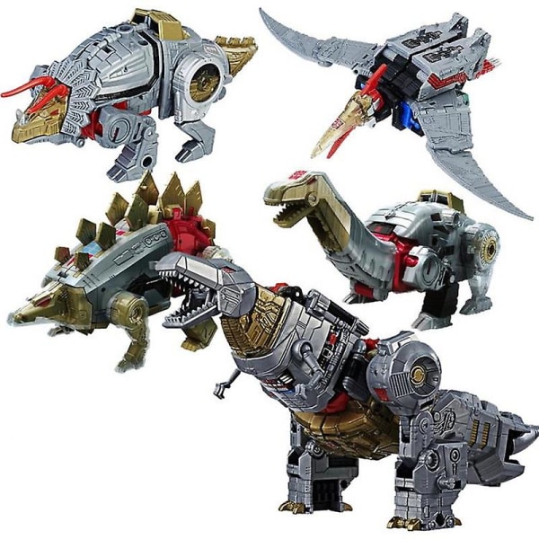 Uusi saapuminen G1 Ko Transformation Toys 5 in 1 toimintahahmo Klassinen dinosaurusrobotti Deformaatiomalli Lapset Lasten lahja  (FMY) KBB D102