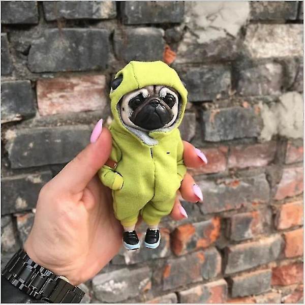 Söpö eläin Mogwai käsintehty koiranpentu pehmolelut Valentina Gekovalta Chihuahua Sharpei koiran status (FMY) Rose red