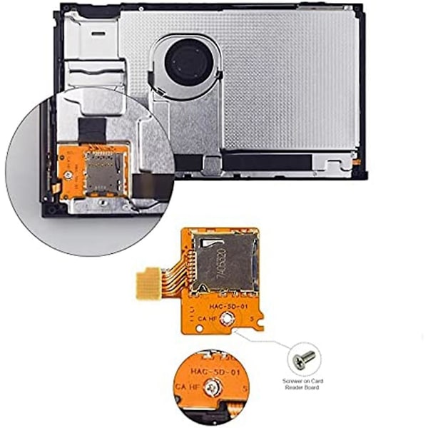 Micro-SD-kortpaikan korjaussetti Nintendo Switch NS:lle (FMY) As shown