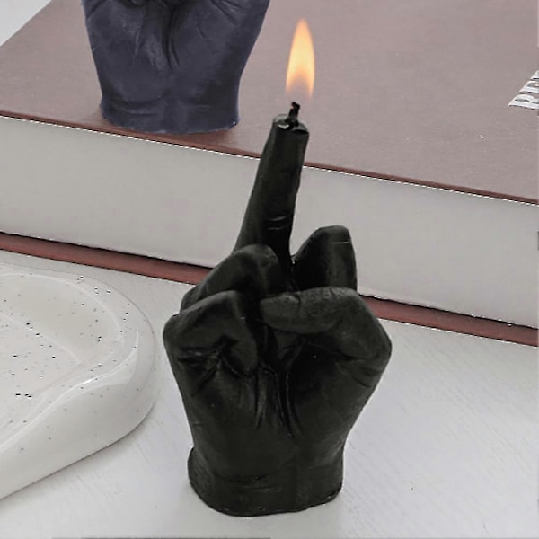 Rolig Långfinger Ljus Lindra Stress Emotion Doftljus För Vardagsrum (FMY) Black