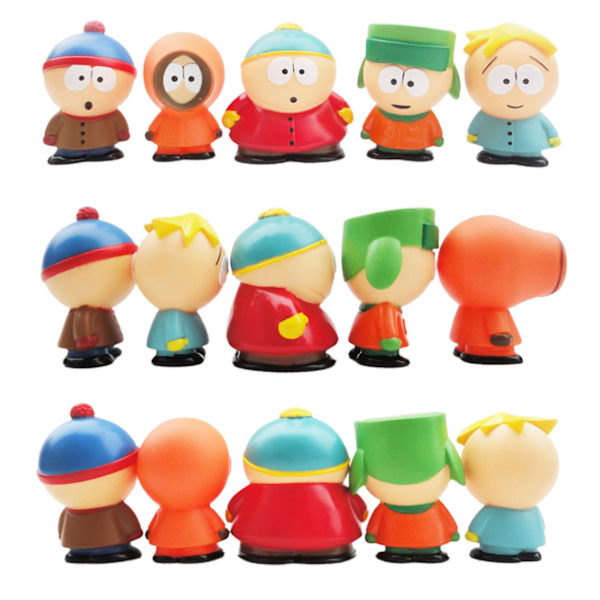 South Park Figurer Leksaker Seriefigurer Eric Cartman Stan Marsh Kyle Broflovski Kenny McCormick Butters Stotch Skulptural Dekoration (FMY)