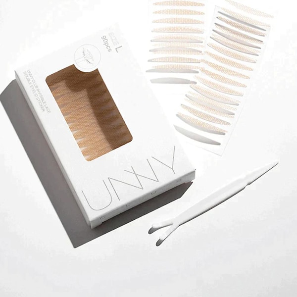 Naturlig Osynlig Dubbel Ögonlockstejp Vattentät Universell Ögonlappsplåster för Festmakeup (FMY) M 90pcs