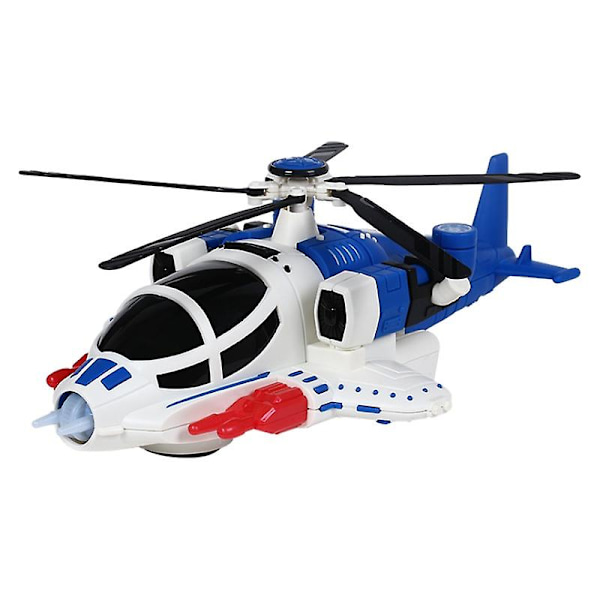 Elektrisk universell transformerbar stridsflygplan barnleksak ljus musik helikopter  (FMY) blue