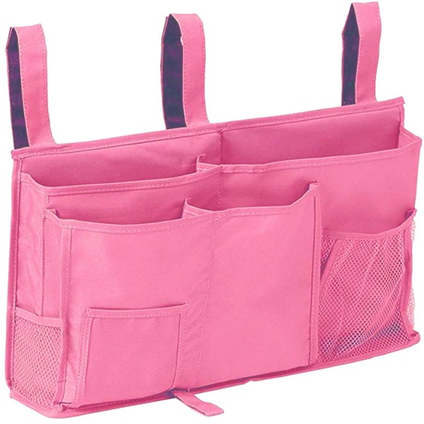 Hängande Sängorganisatör Sängräcke Förvaringsväska För College Dorm Säng Sovrum Lila (FMY) Pink 50cmx30cm