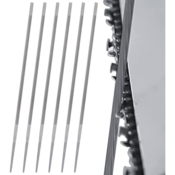 Runda filar för motorsågskedja 4,8 mm 6 delar rund skärpfil för reparation och skärpning (FMY)