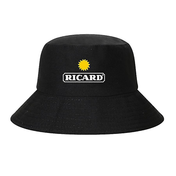 Ricard Bob Bucket Hats - Reversible bomulds udendørs fiskerhatte, strandfiskerihat - Egnet til mænd, kvinder, piger og drenge (FMY) white A hat girth 59-60cm