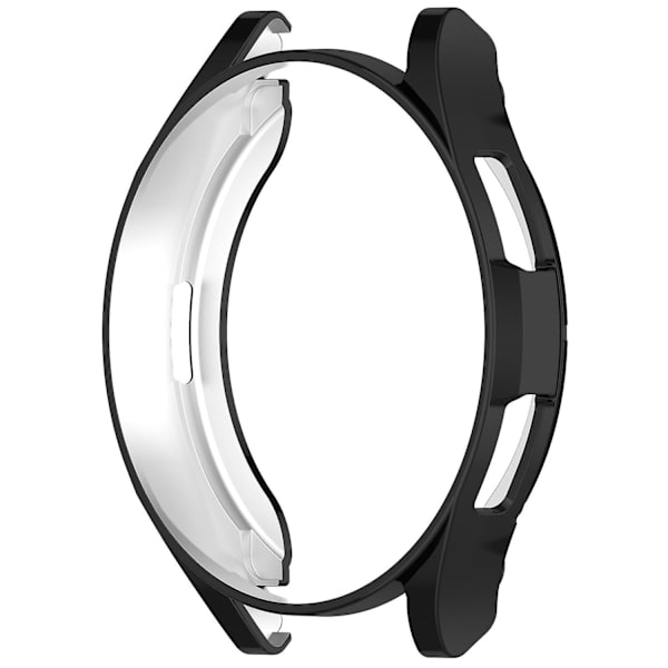 Til Samsung Galaxy Watch6 Classic 47mm Halv-Indpakket Elektroplettering TPU Smartwatch Ramme Case (FMY) Black Samsung Galaxy Watch6 Classic