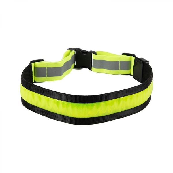 Led-løpende midjebelte - USB-oppladbart reflekterende glødende led-linning, blinkende sikkerhetslysbelte for løpere, joggere (FMY)