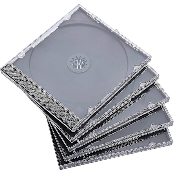 25 kpl Standard Yksittäinen Kirkas CD-Kotelo Kootulla Mustalla Lokerolla (FMY)