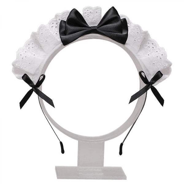 French Maid Pannband för kvinnor Spets Tiara Svart/vit för Cosplay-kostymer, lämplig för alla tillfällen., wz-230 (FMY)