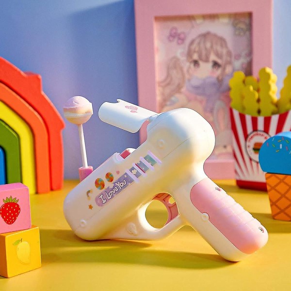 Candy Gun Toy Lollipop Gun Sweet Toys Light Toy Lollipop Förvaring Gun Toy Sugar Storage Toy Surprise (rosa) (FMY)