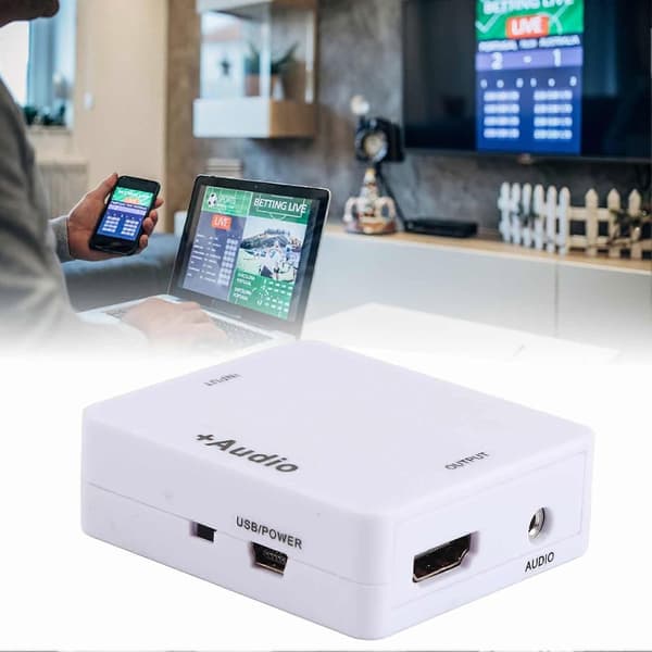 Abs Multifunksjons Hdmi Til Hdmi Lyd Splitter Dekoder Konverter For Tv Lyd System Hvit  (FMY)