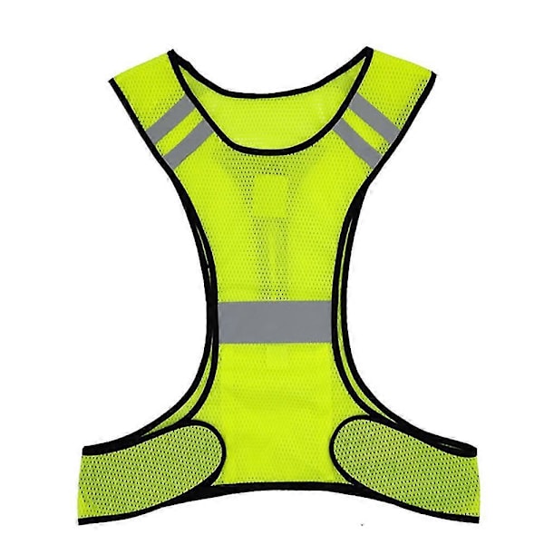 Reflekterande Säkerhetslöpväst för Män Kvinnor Löptillbehör för Promenader på Natten (FMY) Fluorescent Yellow Without Light