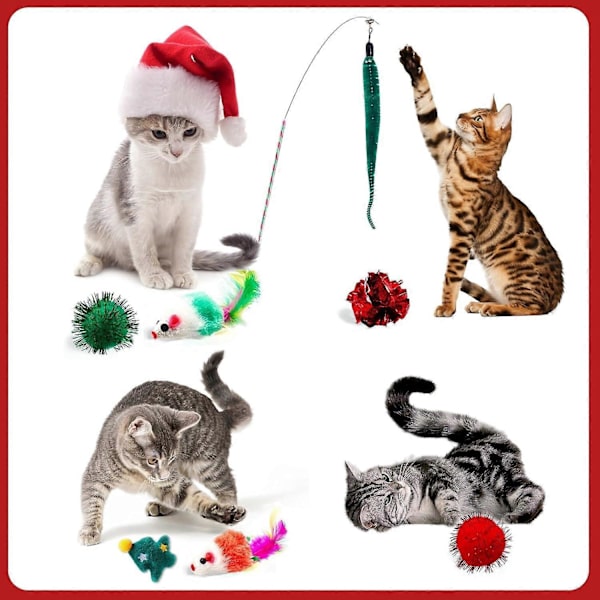 Katt Leksaker Adventskalender 2024, 2024 Julkalender för Katter, Adventskalender för Katter, Julgåva för Kattälskare (FMY) 1pc