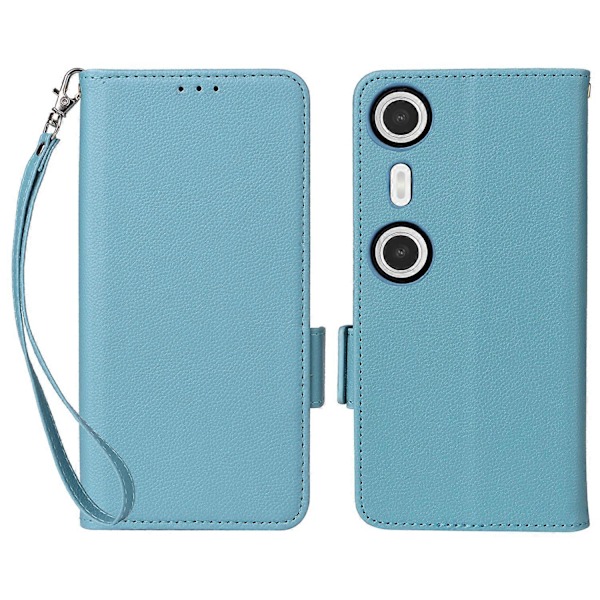For XREAL Beam Pro Deksel Litchi Tekstur PU Lær Lommebok Flip Telefondeksel (FMY) Baby Blue