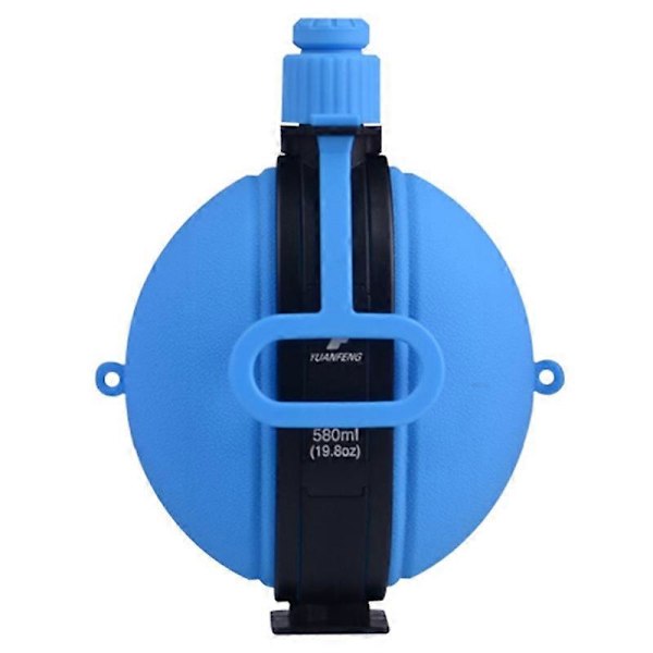 580ml Hopfällbar Silikonvattenflaska med Kompass (Ingen FDA, BPA-fri) - Svart (FMY) Multicolor Blue