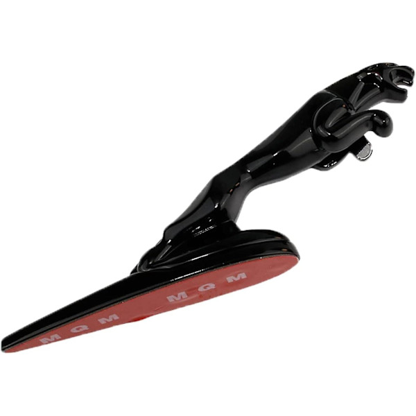 (Svart)Jaguar 3D Emblem Bil Logotyp Front Huv Ornament Bil Cover Krom Örn Badge för XF XJ XE XK XKR XFL XJS E Biltillbehör (FMY)