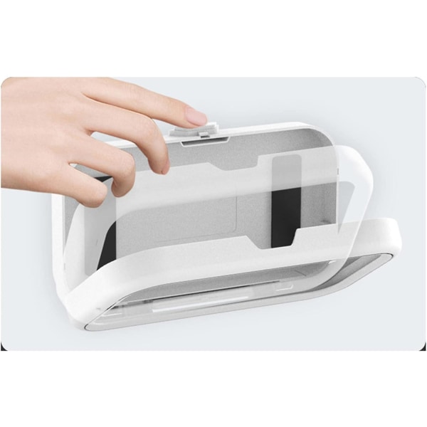 Duschtelefonhållare, 360 rotationstelefon Vattentätt cover Väggmonterat phone case (vit) (FMY)