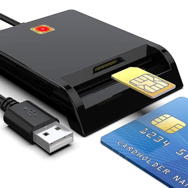 Smart Card Læser Dod Militær Usb Common Access Cac, Kompatibel Med Windows, Mac Os Og Linux  (FMY)