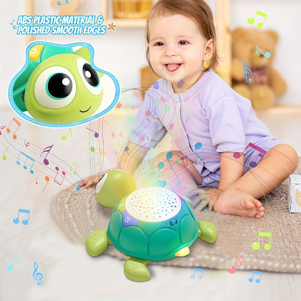 1 kpl Musiikkikilpikonna Leikki, Valo ja Ääni, Opettavainen Leikki (FMY) 1pc-Turtle Musical Toy