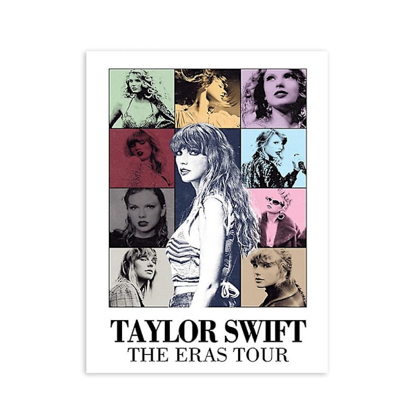 Taylor Swift The Eras Tour Musikkplakat Pop Kvinnelig Sanger Albumplakat Veggkunst Lerret Fans Gave Til Venn Soverom Stue Innredning (FMY) B