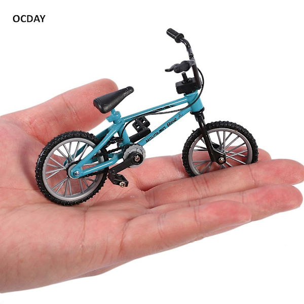 Mini-kokoinen sormipyörä leluilla ja jarruköydellä, sininen, simuloitu alumiininen sormi-BMX-pyörä, lasten opetuslelu (FMY)