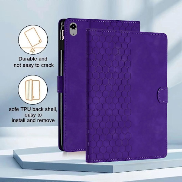 Präglat Läderfodral för iPad 10:e Gen 10.9 2022 (FMY) Purple