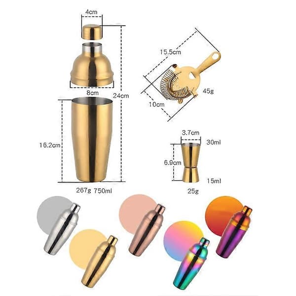 Hand Shaker Cup Fancy Shaker Guldset (FMY)