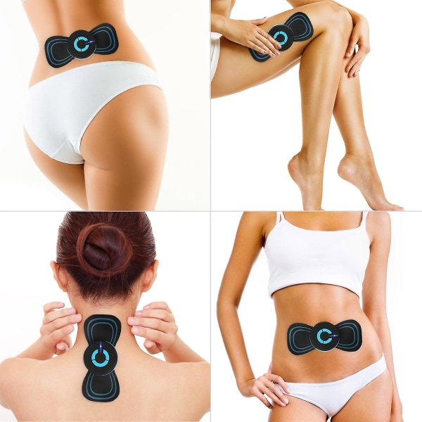 Mini Micro Current Ems massageenhed Bioelektrisk punkt massager Mini trådløs bærbar Ems nakke massager til smertelindring (FMY) Battery 1 Mini Massage And 1 Patch