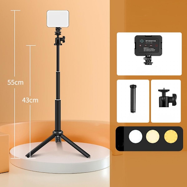 Kamera Fylljus, LED Videoljus Dimbart, Bärbart Ljus Fotografering, för Studio, Livestreaming, Videokamera Filmning Ljus (FMY)