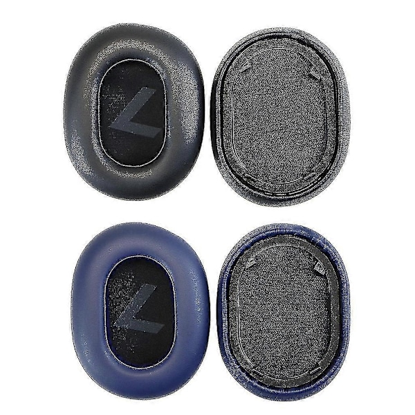 2 st PU-läder Öronkuddar Hörlursvampöverdrag för Plantronics Backbeat Go 810 (FMY) Black
