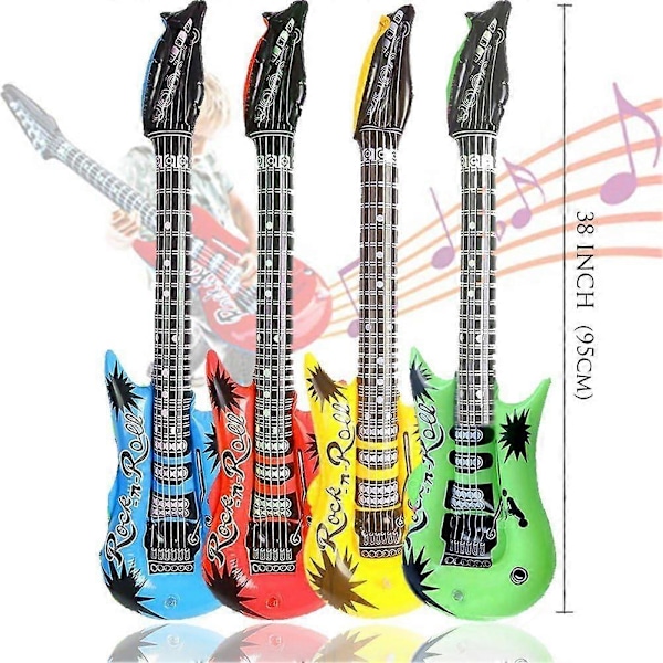 18 Pak Inflatable Rock Star Legetøjs Sæt - 4 Inflatable Guitar, 6 Mikrofoner, 6 Solbriller, 1 Saxofon og 1 Inflatable Keyboard   (FMY)