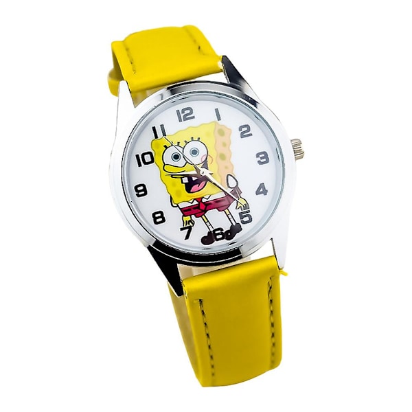 Children Spongebob Squarepants Watches Quartz Wrist Watch Analogue Kids Boys Girls Cartoon Party Gifts  (FMY)